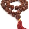 6 Six Mukhi Ruraksha Collector Mala, Collector 32 +1 Rudraksha Beads - Hand knotted Mala Kantha
