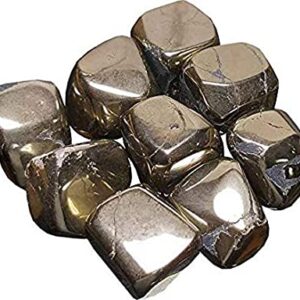Golden Pyrite Stone, 200 Grams Natural Golden Pyrite Stone Pebbles Tumble Stones