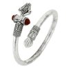 Men's, Boy's Pure Brass Rudraksha Shiv Trishul Damroo Designer Om Kada AAA Quality (Free Size, White)