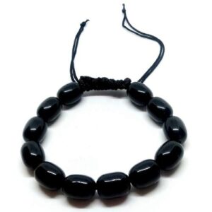 Natural Black Obsidian Bracelet AAA Unisex Black Obsidian Bracelet Adjustable Bracelet for Any Wrist Size