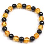 Positivity and Protection Yellow Citrine and Black Tourmaline Bracelet for Unisex Adult