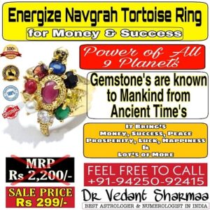 Energize Navgrah Tortoise Ring for Money & Success