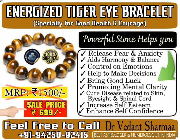 Buy Reiki Crystal Products Gold And Brown Natural Crystal Stones Tiger Eye  Tiger Eye Bracelet - Standard Online at Best Prices in India - JioMart.