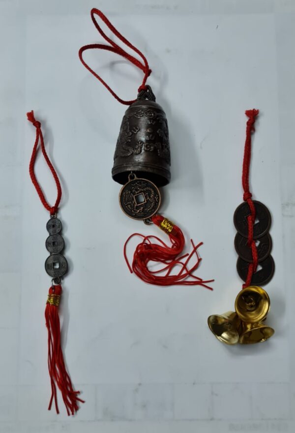 Main door hanging for positivity 3 coin bell 199 rs big bell 249 rs