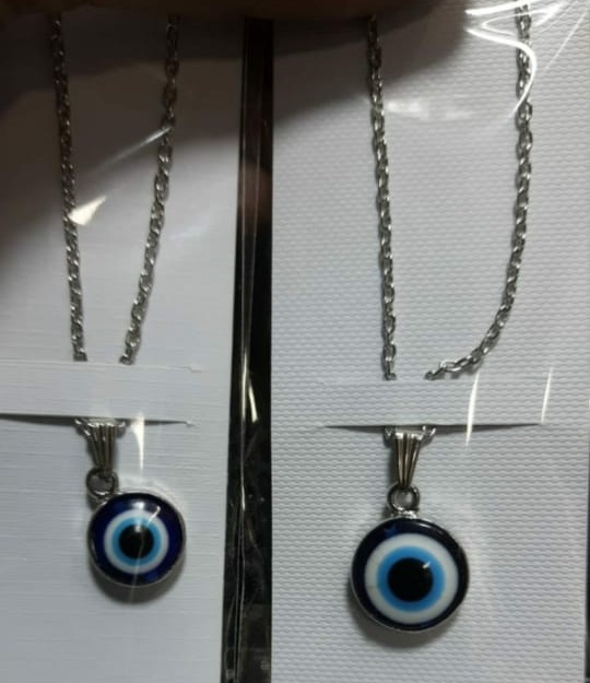 Evil eye pendant with chain