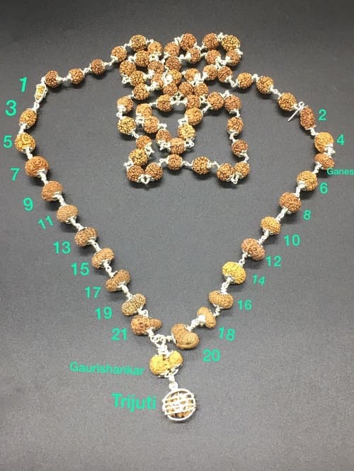 Indonesian Indrakshi Mala (1-21 Mukhi, Ganesh, Gaurishankar, Trijuti) Small Size Beads 11mm-13mm, Low Price