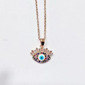 Exclusive design of evil eye pendants with stainless steel chain