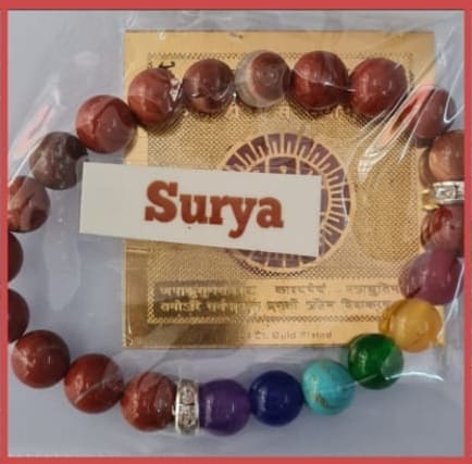 Surya Navgrah bracelet with brass yantra