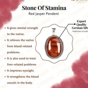 Stone Of Stamina Red Jasper Pendent