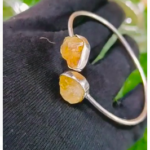 Natural citrine cuff bracelet