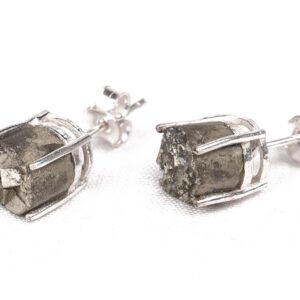 Natural Pyrite Unisex Studd Earrings