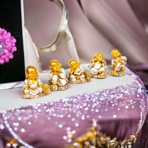 Resin Laughing Buddha (Set of 5)