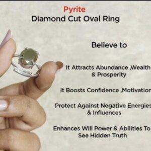 Pyrite Diamond Cut Oval Ring