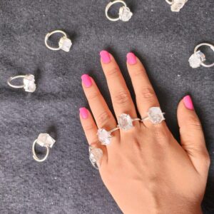 Herkimer diamond ring
