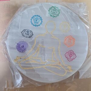 Selenite plate 7 chakra