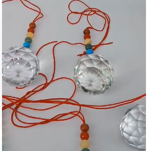 Crystal ball with 7 chakra