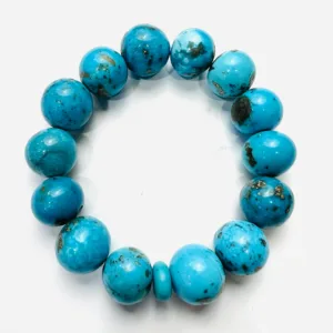 Natural iran turquoise bracelet, 8mm beads