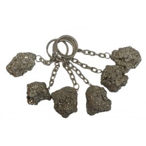 Pyrite Cluster Key Ring for positivity and money