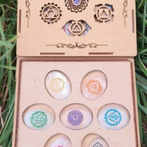 Selenite seven Chakra with box