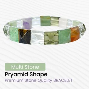 Multi Stone Pryamid Shape Bracelet
