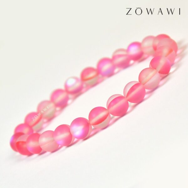 Pink aura quartz bracelet