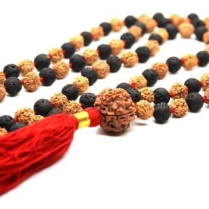 Rudraksha and Lava beads