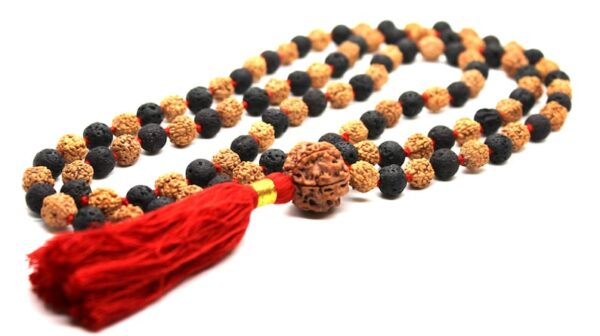 Rudraksha and Lava beads