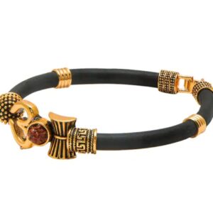 Trishul Leather Kada Bracelet