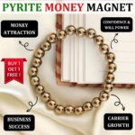 Pyrite money magnet bracelet