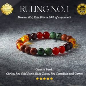 Numerology ruling number bracelet