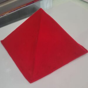 Red velvet plastic pyramid