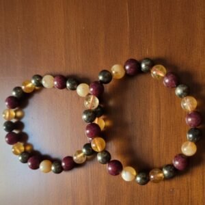 Ruby pyrite citrine bracelet