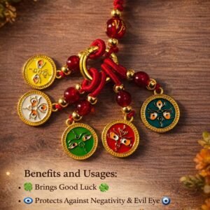 amazing 5-charm lucky god keychain