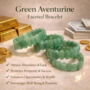 GREEN AVENTURINE FACETED BRACELET