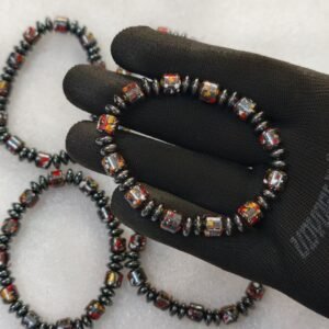 Hematite Satellite Disc Bracelet