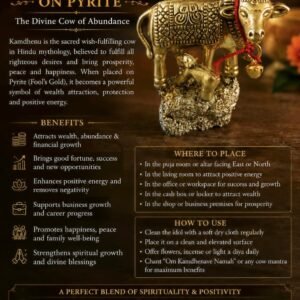 golden kamdhenu on pyrite