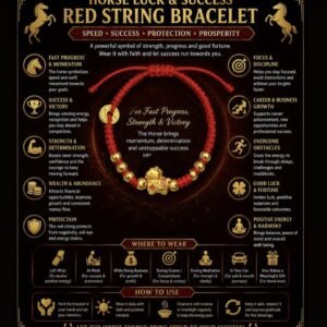Horse Luck & Success Red String Bracelet