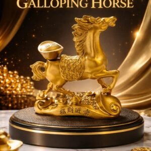 Golden Galloping Horse