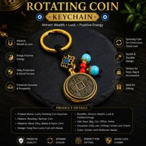 Spinner Lucky Rotating Keychain