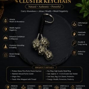 Peru Pyrite Cluster Keychain