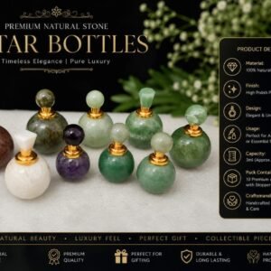 Premium Natural Attar Bottles Total 9pcs Size 2-2.5inch