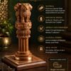 3-Inch Wooden Ashok Stambha - A Symbol of India