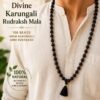 Karungali with rudraksha mala