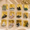 Natural Gemstone Dangle Earrings