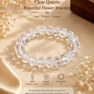 Clear Quartz Beautiful Flower Bracelet