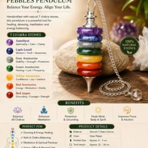 7 Chakra Pebbles Pendulum