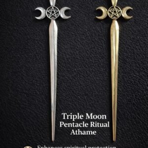 Triple Moon Pentacle Ritual Athame