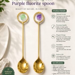Green Fluorite Spoon & Purple Fluorite Spoon