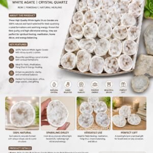 High Quality White Agate Druzy Geodes
