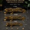 Gold Pyrite Jaguar Decorative Statue